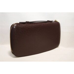 Louis Vuitton Dark Brown Leather Travel Case